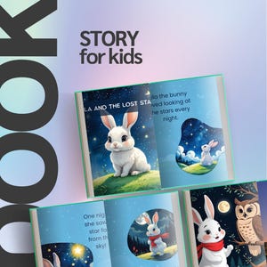 Lila and the Lost Star | Printable Kids Storybook PDF | Bunny Bedtime Story for Toddlers & Preschoolers | Montessori-Inspired Calm Story