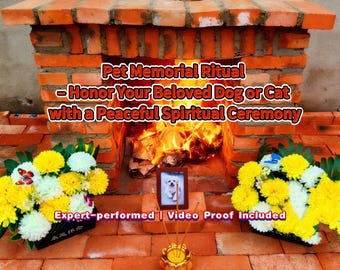Pet Memorial Ceremony with flowers – Celebrate and Honor Your Beloved Dog or Cat with a Peaceful, Heartfelt Ceremony (Video Proof)
