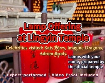 Lamp Offering and Blessing at Lingyin Temple