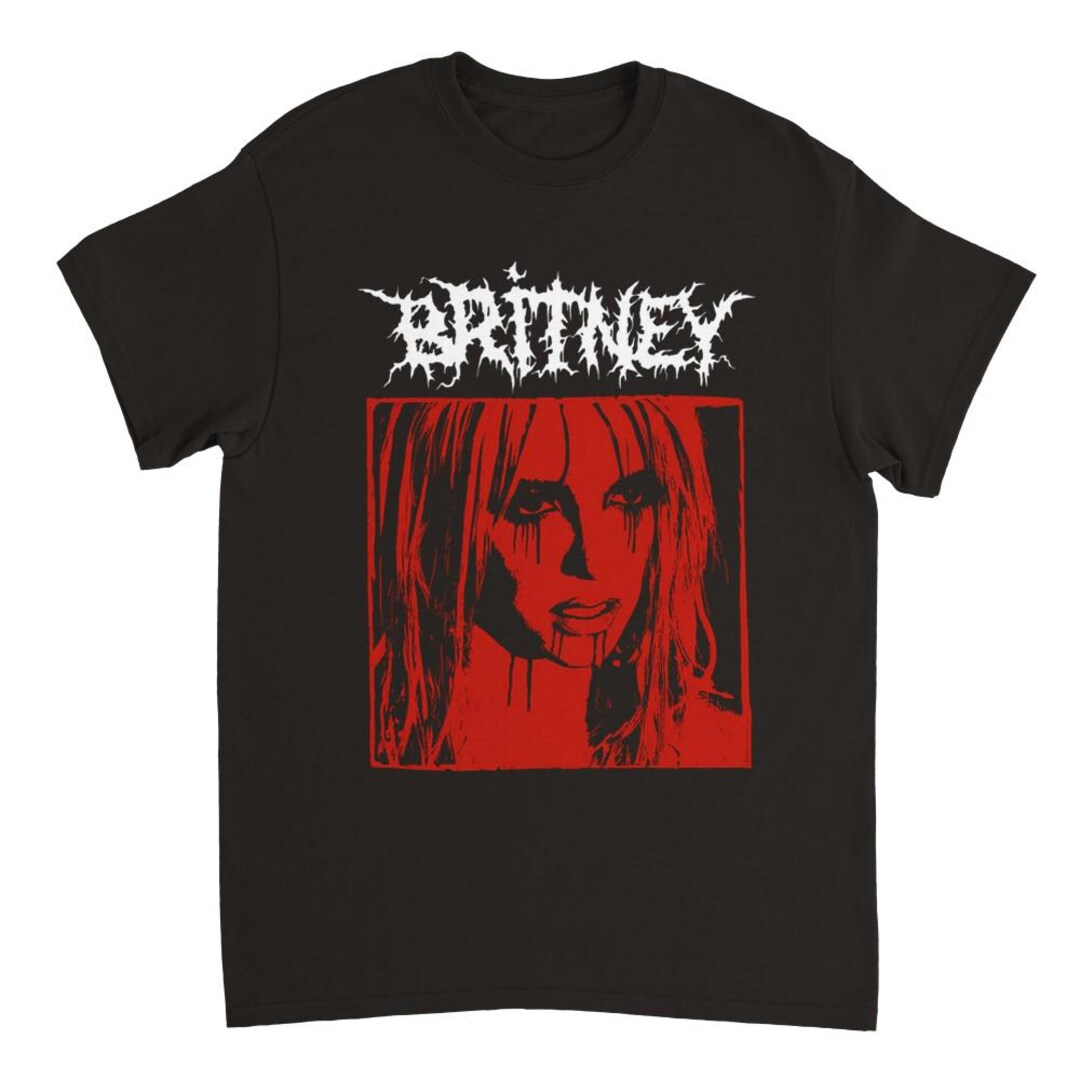 Britney Black Metal T-shirt - Etsy