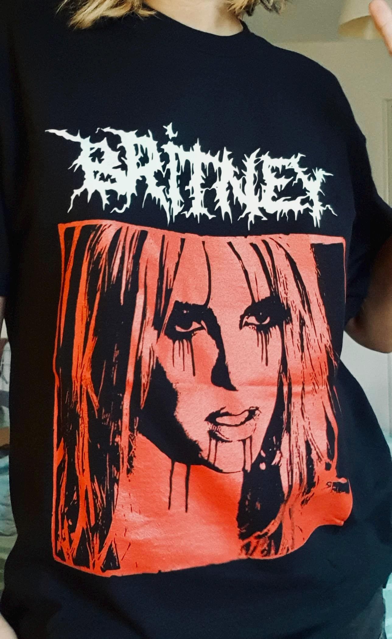 Britney Black Metal T-shirt - Etsy