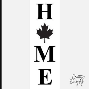 Kanada-Tag HOME Veranda Zeichen SVG | Willkommensschild mit Ahornblatt | Digitaler Download für Cricut & Silhouette | Outdoor DIY Decor Cut File