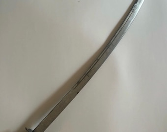 Espada antigua vintage de curva ligera, espadas, sable, cuchillos, machete, katana, medieval, rara, vaina antigua, hecha a mano, coleccionable, kukri