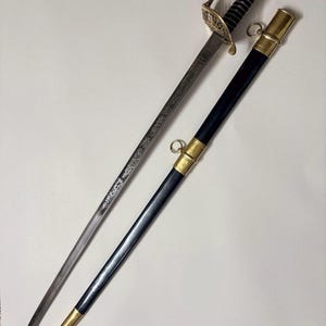 CAVALRY US Civil War Sword Beautiful Ornate Article Collectible Possible Replica Good Condition