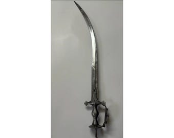 Espada antigua vintage de curva ligera, espadas, sable, cuchillos, machete, katana, medieval, rara, antigua, vaina, coleccionable, kukri.