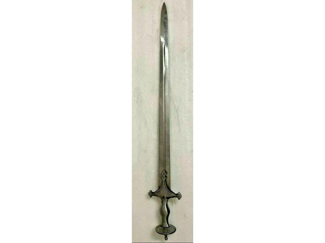 Simple Talwar Photo Straight Sword Talwar Tulwar Swords Khanjar Damascus Wootz Broad Blade ...