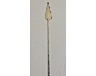 Antieke vintage speer speerpunt Khanjar zwaardschacht zeldzame hakmes Dirk Machete Poniard koolstofdamascus Wootz schede Collectible Collectible