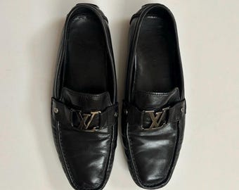 Louis Vuitton Mens Black Leather Dress Shoes Made in Italy  display picture 2