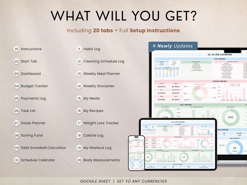 ADHD Life Planner Digital Spreadsheet
Stay organized with this ADHD Life Planner Digital Spreadsheet. Manage your budget, daily routines, tasks, and goals all in one place. Designed in Google Sheets, this template is fully editable and printable. Perfect for ADHD-friendly organization, habit tracking, and productivity planning.
