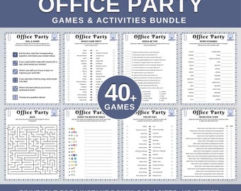 Feestspellen op kantoor, afdrukbare teambuildingactiviteiten voor werk, kantoor, Icebreaker voor collega's/personeel, kennismakingsspelletjes, pdf-download