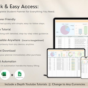 College Coursework & Assignment Organizer
Simplify your academic workload with this College Coursework and Assignment Organizer. Track projects, homework, and exam prep in one spreadsheet. Ideal for university students managing multiple courses and deadlines, ensuring nothing is missed and study plans are easy to follow.