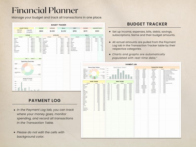 ADHD Budget Tracker Spreadsheet
Manage money stress-free with this ADHD Budget Tracker Spreadsheet. Organize monthly expenses, savings, and bills in one easy-to-use Google Sheets template. Designed for people who want a simple way to track finances alongside their daily planner.
