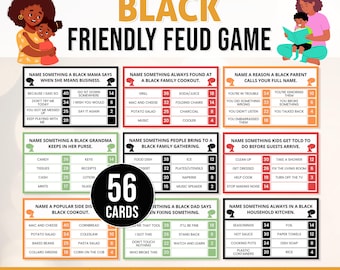 Black Mama Family Feud Game, Fun Black Baby Shower Game and Black Family Game, Black Family Reunion Game, Black Mama Friendly Feud Game