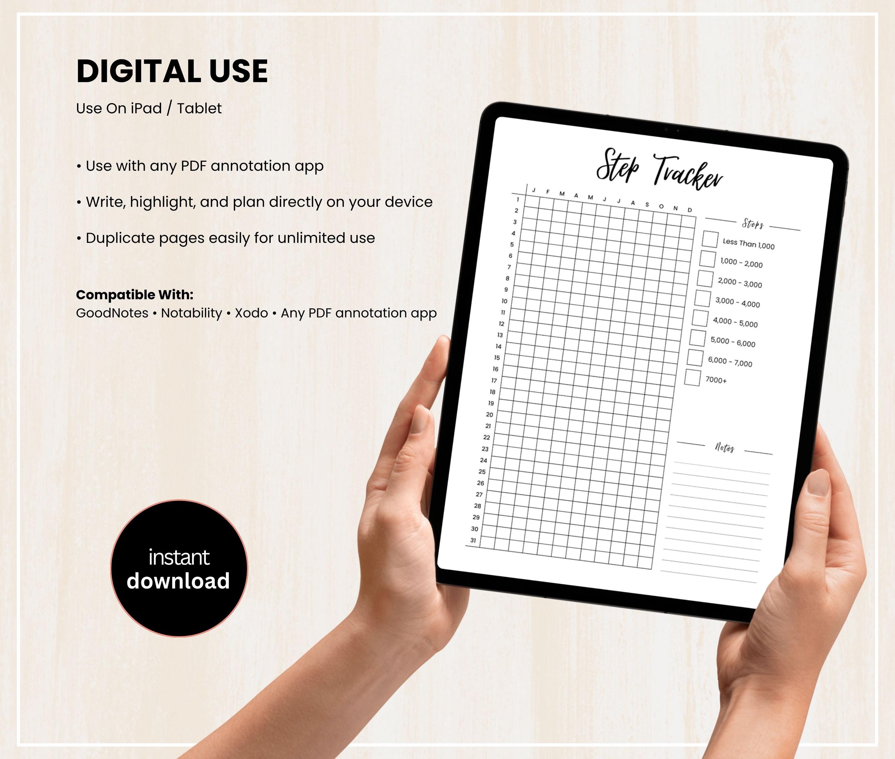 Kellogs Step Tracker Step Tracker Printable, Yearly Step Tracker, Health Tracker, Daily ...