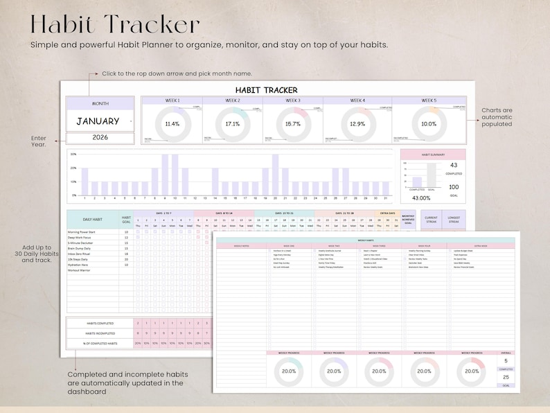 Calorie Tracker Spreadsheet Template
Manage your calorie intake and macronutrients with this easy-to-use Calorie Tracker Spreadsheet Template. Ideal for tracking breakfast, lunch, dinner, and snacks. Perfect for those following a diet, fitness plan, or looking to lose or maintain weight using Google Sheets.