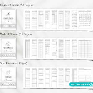 Household organizer printable with daily weekly monthly cleaning planner and home maintenance checklists