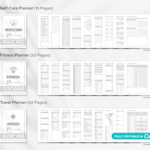 Editable home binder printable with budget planner, expense tracker, savings tracker and financial organization pages