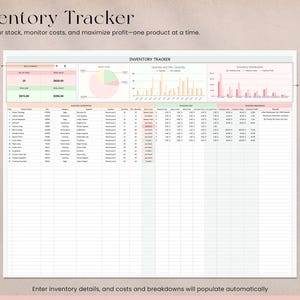 Small Business Stock Inventory Log
Keep track of your products, sales, and inventory movement with this Small Business Stock Inventory Log. Designed for Google Sheets and Excel, it helps you stay organized, monitor stock levels in real-time, and track sales performance. An essential tool for small business owners to reduce stockouts and overstock.