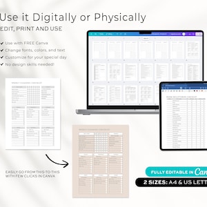 Home management binder with meal planner, grocery list, kitchen inventory and recipe log printable pages