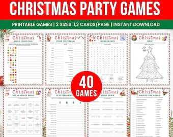 Christmas Game Bundle, 40 Christmas Party Games, Printable Christmas Games, Activities and Icebreakers, PDF Digital Download