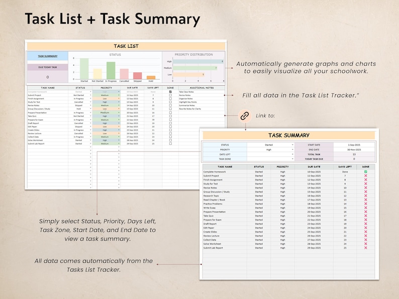 Exam Study Schedule Planner Template
Prepare efficiently with this Exam Study Schedule Planner Template. Plan daily study routines, track progress, and prioritize subjects before exams. This digital spreadsheet is ideal for students looking to maximize study efficiency, stay organized, and perform their best in tests and assessments.