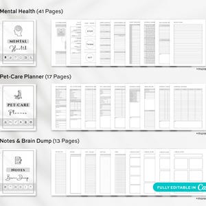 Home Management Binder, Cleaning Schedule, ADHD Planner Printable, Life Binder, Editable Cleaning Checklist, Emergency Household Planner