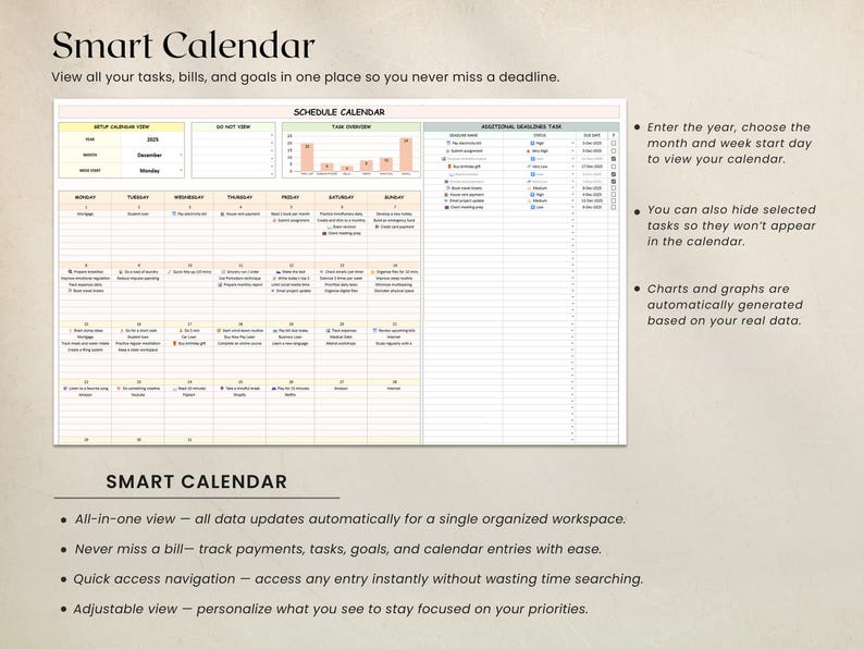 Cleaning Schedule Log ADHD Planner
Break cleaning tasks into easy steps with this ADHD Cleaning Schedule Log. Track daily, weekly, and monthly chores in an editable Google Sheets template. Great for reducing overwhelm and keeping a tidy home without stress.