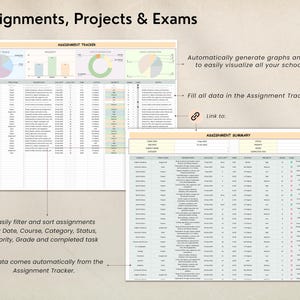 Assignment, Project, and Exam Tracker
Keep track of all your school work with this Assignment, Project, and Exam Tracker. Record due dates, progress, and priorities for each task. Perfect for college and university students to manage coursework efficiently, avoid last-minute stress, and stay ahead academically with a well-organized digital planner.