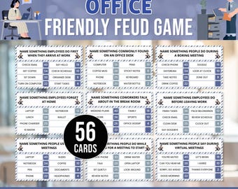 Office Friendly Feud,  Printable Office Games, Office Team Building Party Game for Coworkers, Fun Icebreaker Activity for Office Events