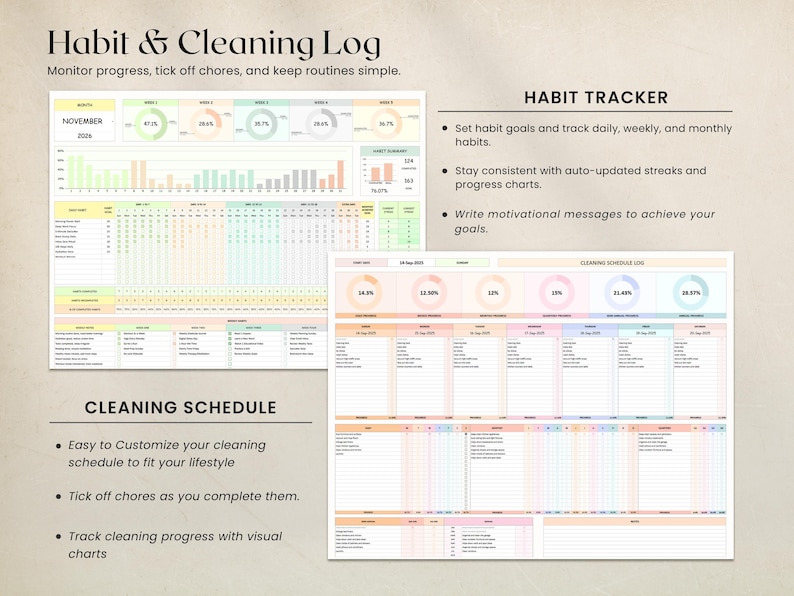 ADHD Task and To-Do List Planner
Stay on top of daily priorities with this ADHD To-Do List and Task Planner. Organize tasks, check them off, and track progress. A perfect digital productivity planner in Google Sheets for ADHD management and focus.