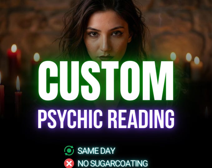 Custom Psychic Reading, Same Day Intuitive Guidance, Love, Career, Life Path, No Tools