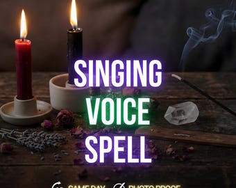 Hechizo para potenciar la voz, impulsar el talento, aumentar la confianza en el escenario y fomentar la expresión creativa.