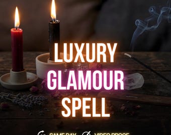 Hechizo de glamour de lujo: El mismo día, hechizo de elegancia radiante, ritual de atracción social y belleza magnética.