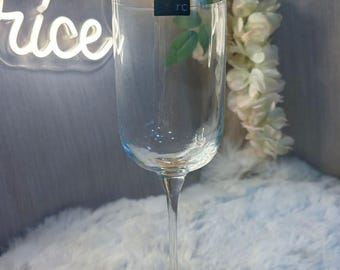 Tall Wine Glass in Blue Silk Gift Box