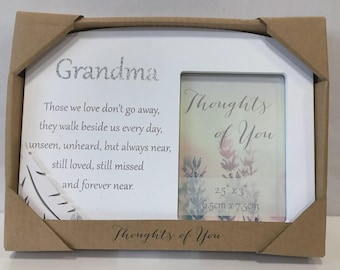 Memorial photo frame 'in loving memory' for Grandma