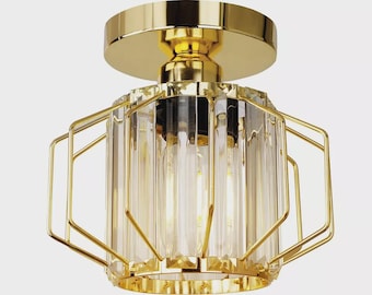 Frideko Modern Ceiling Light Gold Crystal Chandelier - X001NDPCPJ