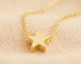 Golden Star bead Pendant necklace 14ct Gold Plated - Life is a special occasion