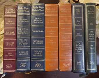 7 Vintage readers Digest Books Bundle /Christmas carol / Eagle in the sky + more