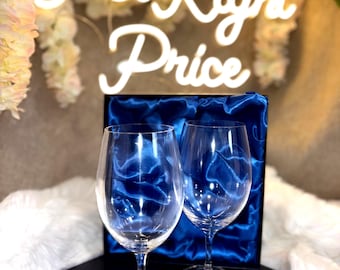 Riedel Crystal Wine Glasses Gift Box: German-Made, Silk Lined