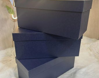 3x Black Gift boxes with blue silk lining for your own personalized gifts!