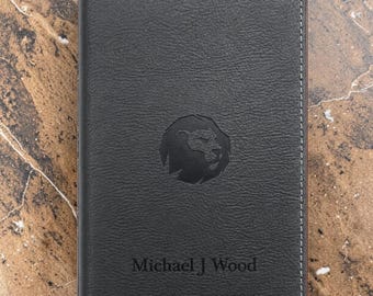 Personalized NLT Compact Bible | Custom Engraved Black Faux Leather | Red Letter | Christian Gift, Bible Study App
