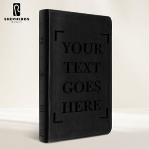 Personalized ESV Bible With Your Text Here Full Cover Custom Engraved Design, Large Print Thinline English Standard Version Christian Bibles