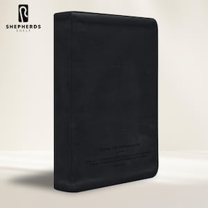 Personalized NLT Black Faux Leather Holy Bible, Custom Engraved Bible Cover with Cross, Classic New Living Translation Christians Gift Bible