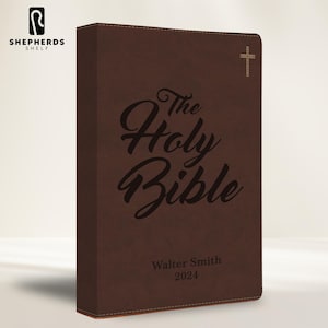The Holy Bible Personalized Notetaking NIV, Lined Margins for Notes & Personal Prayer Medium Print Engraved Lay Flat Full Faux Cover Bibles