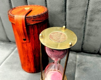 Personalized brass hourglass sand timer Maritime Hour Glass  Sand Clock Gift