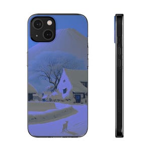 Kittens zacht telefoonhoesje, kitten in sneeuw telefoonhoesje, schattige kattentelefoonhoes, kittenliefhebbers cadeau, beschermende telefoonhuid, accessoire kat