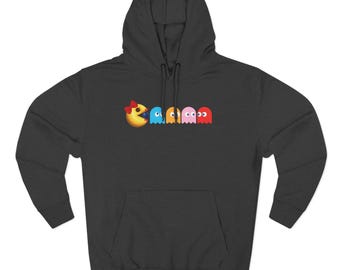 Moletom inspirado nos fantasmas de Ms. Pac-Man | Moletom retrô de videogame de arcade
