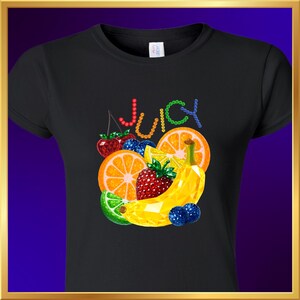 Juicy Fruit Women&#39;s Softstyle Tee, Summer T-Shirt, Vibrant Fruity Graphic Top, Short Sleeve Tee, Colorful Fruit Shirt, Gift for Her