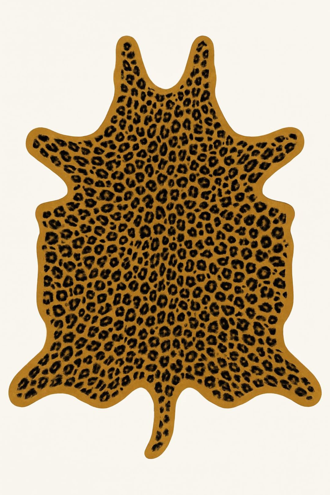 Leopard Print Texture Rug Hand Tufted Leopard Print Wool Rug: Animal Hide Shape, Modern Safari - Etsy