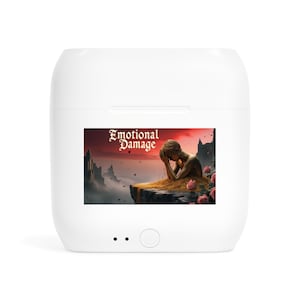 Emotional Damage Wireless Earbuds, Bluetooth Headphones, Gift for Gamers, Music Lover Earbuds, Travel Accessories, Unique Tech Gadgets